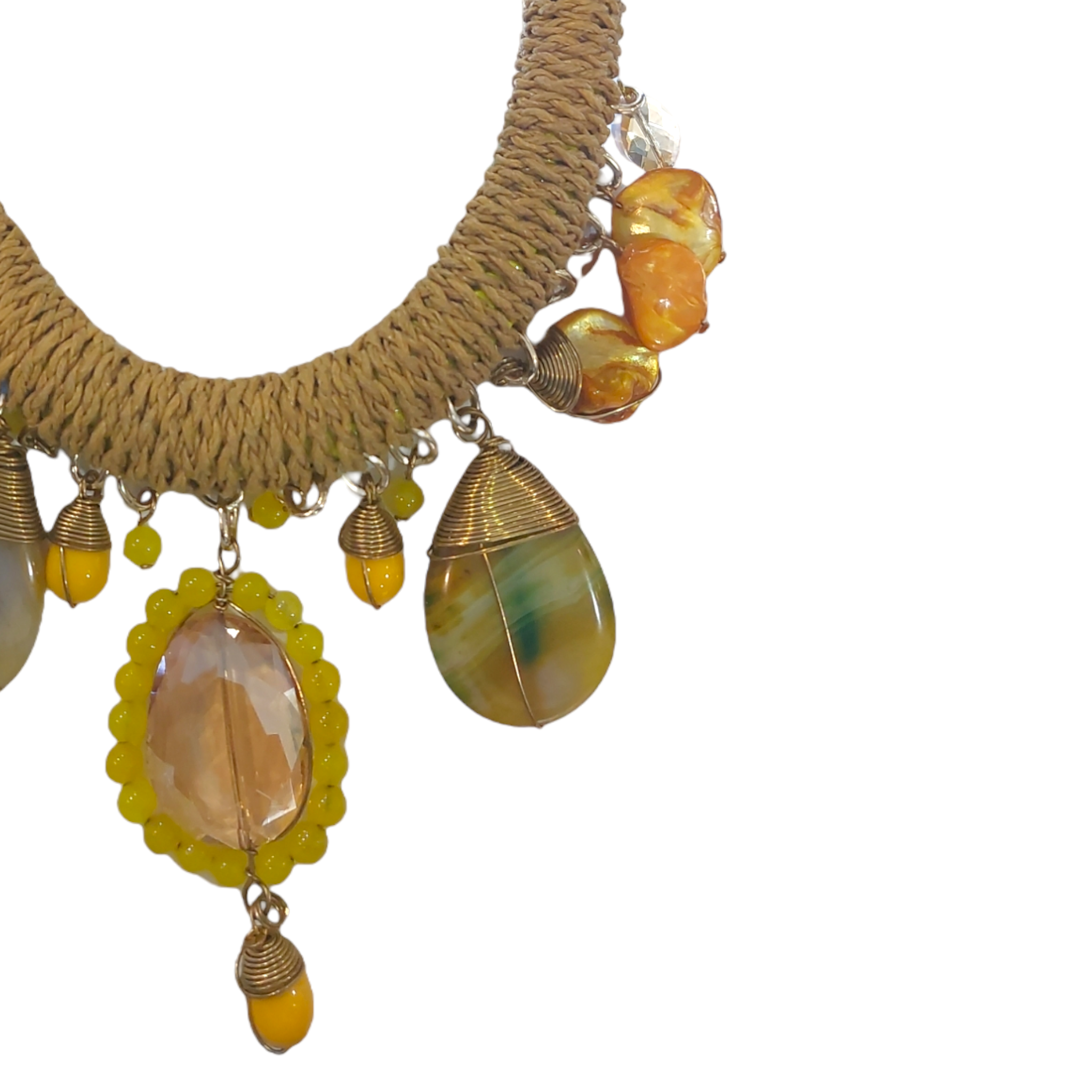 Collar Piedra Natural "Amarillo"