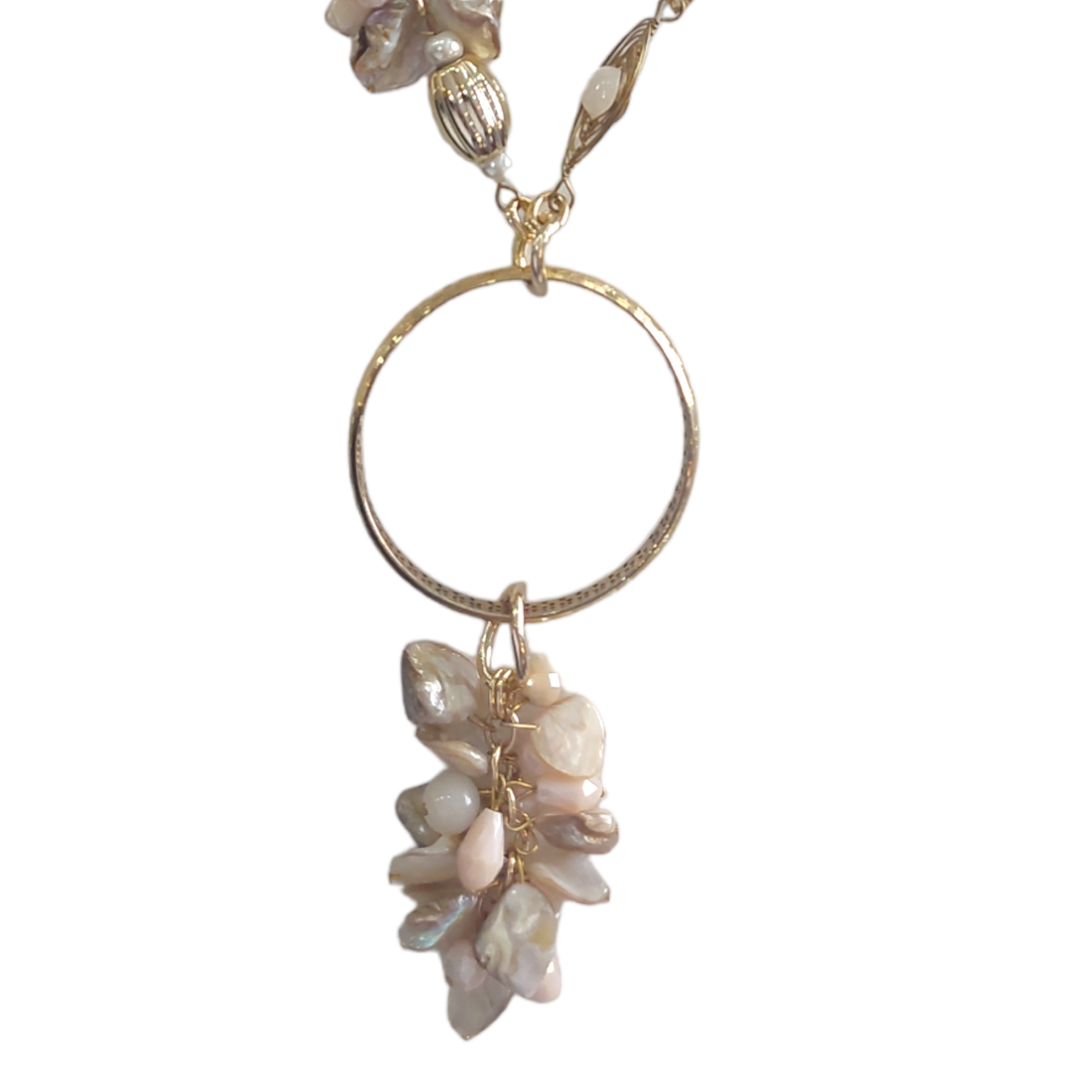 Collar largo Piedra Natural "Beige"