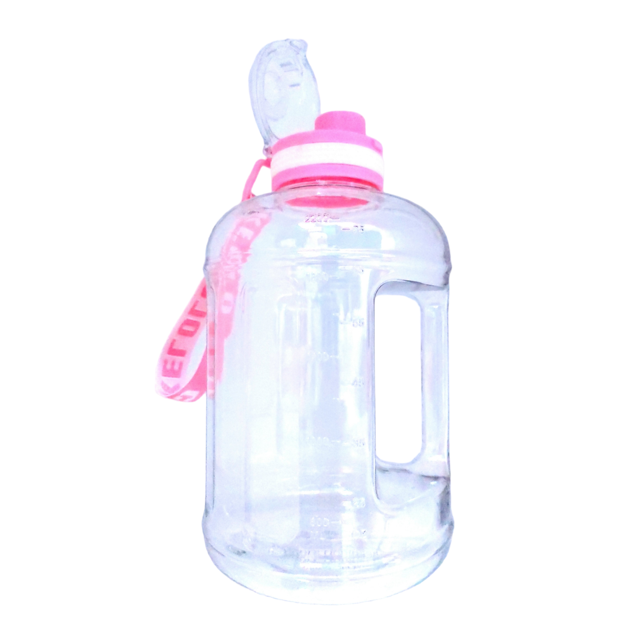 Botella de agua Rosa con asa 2200ML