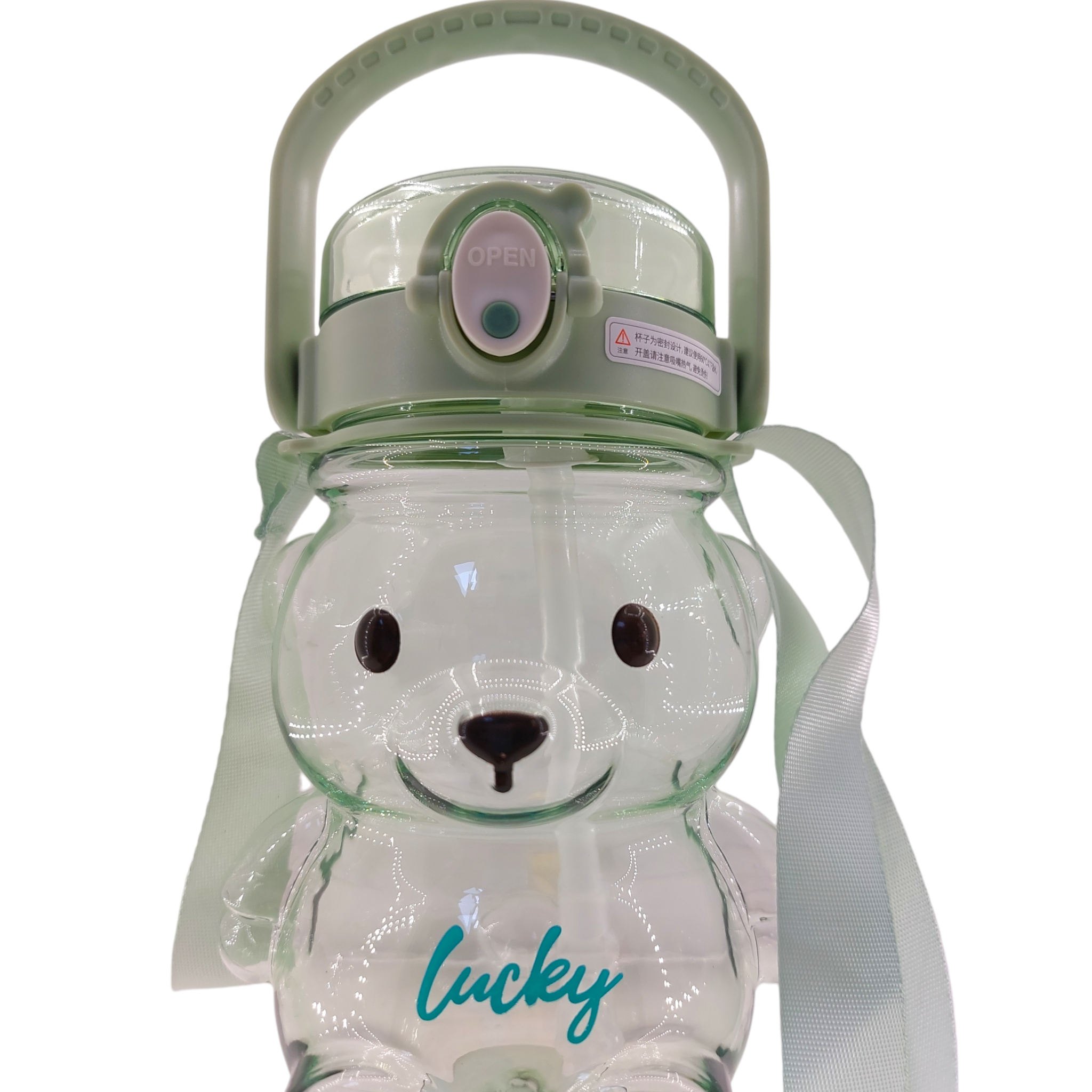 Vaso OSO Kawaii "Luckey" Verde Charms 1000ML