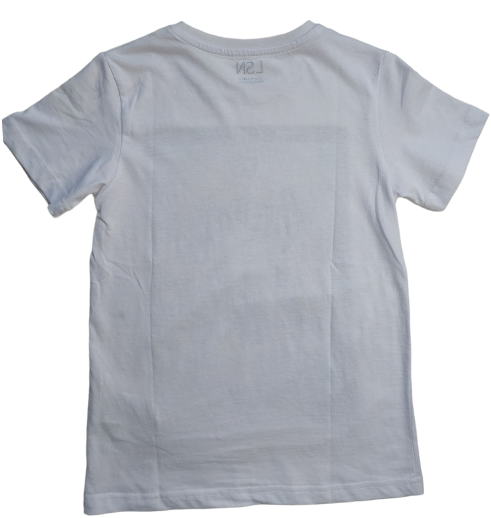 Playera Color Blanco "Rebel Shark" Para Niño Losan
