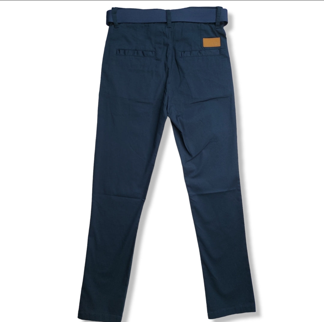 Pantalón azul con cinturón para niño Losan