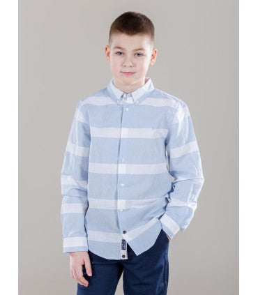 Camisa de lino rayas para niño BOBOLI