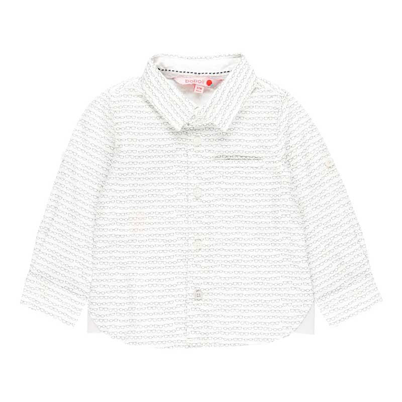 Camisa de popelín con estampado de gafas para bebe y niño BOBOLI