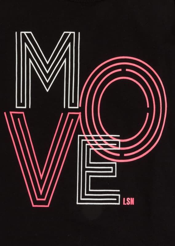 Conjunto deportivo de camiseta y short "MOVE" para niña Losan