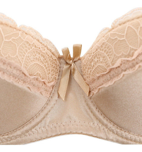 Brasier con encaje beige CARNIVAL.