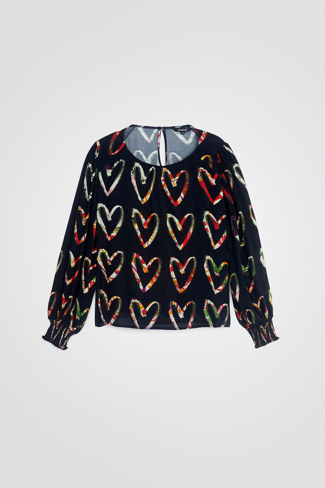 Blusa loose crepe corazones DESIGUAL