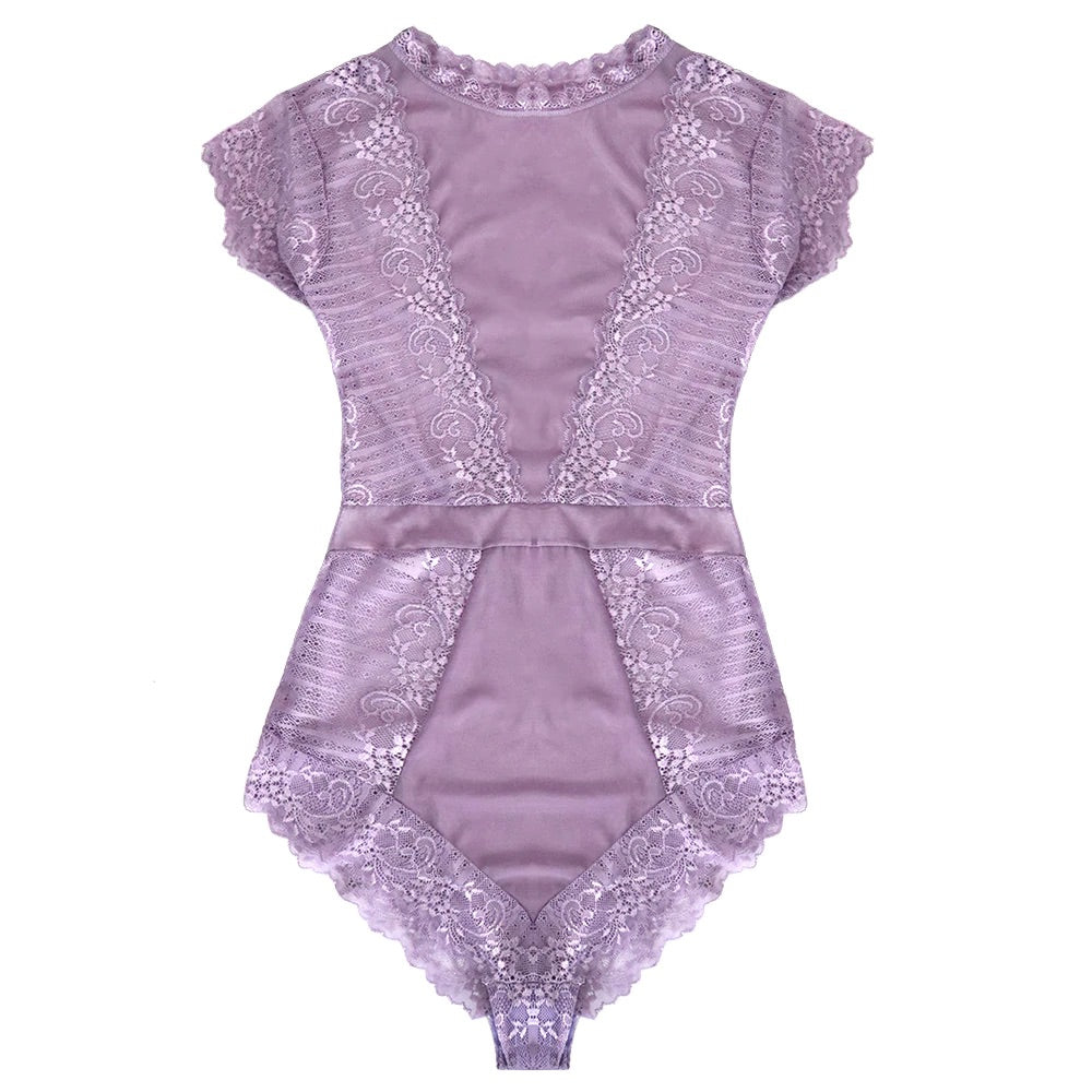 Body para mujer con encaje y mesh con trasparencia CARNIVAL.