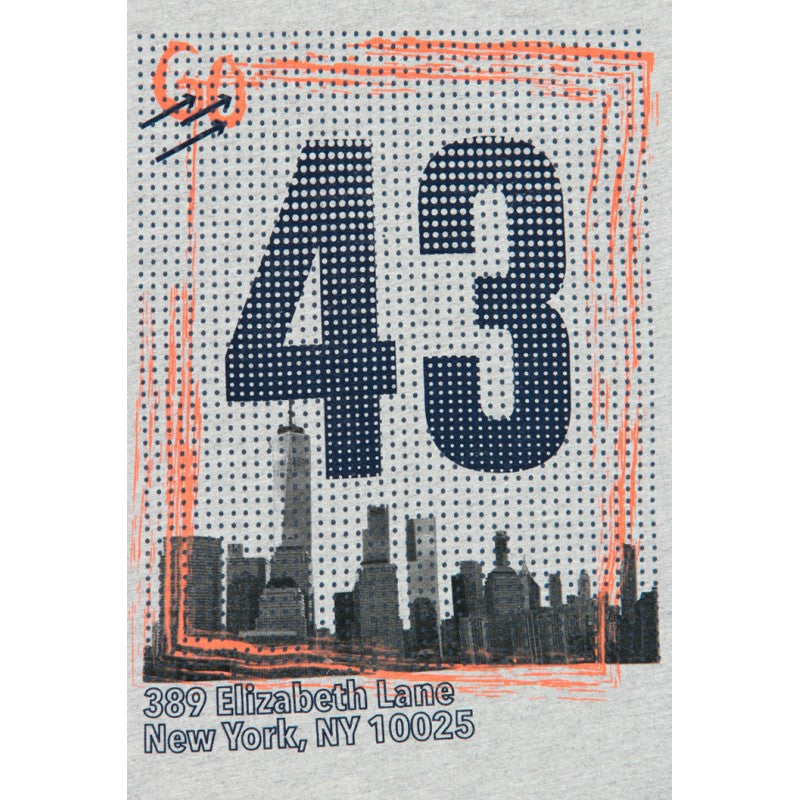 Playera gris manga larga “GO 43” niño BOBOLI