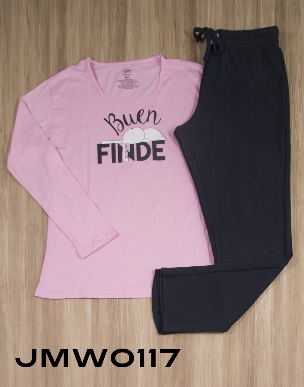 Pijama para dama manga larga “BUEN FINDE” TWINS
