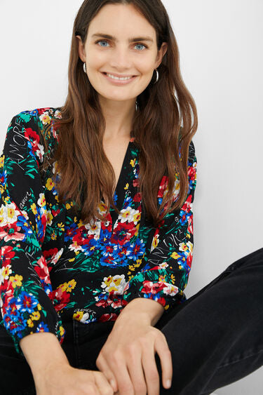 Blusa manga 3/4 floral DESIGUAL