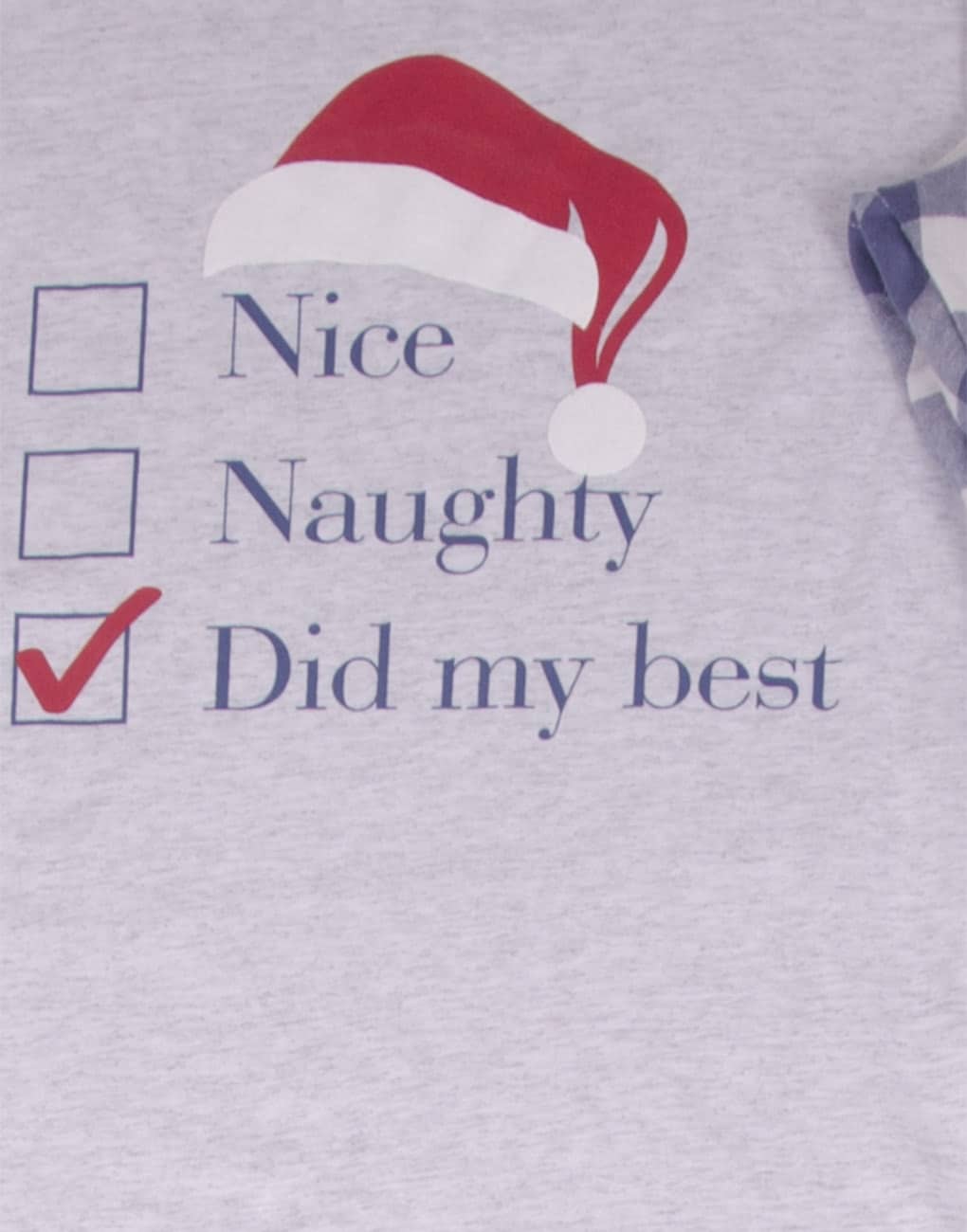 Pijama para dama manga larga “Nice, Naughty, Did my best” TWINS