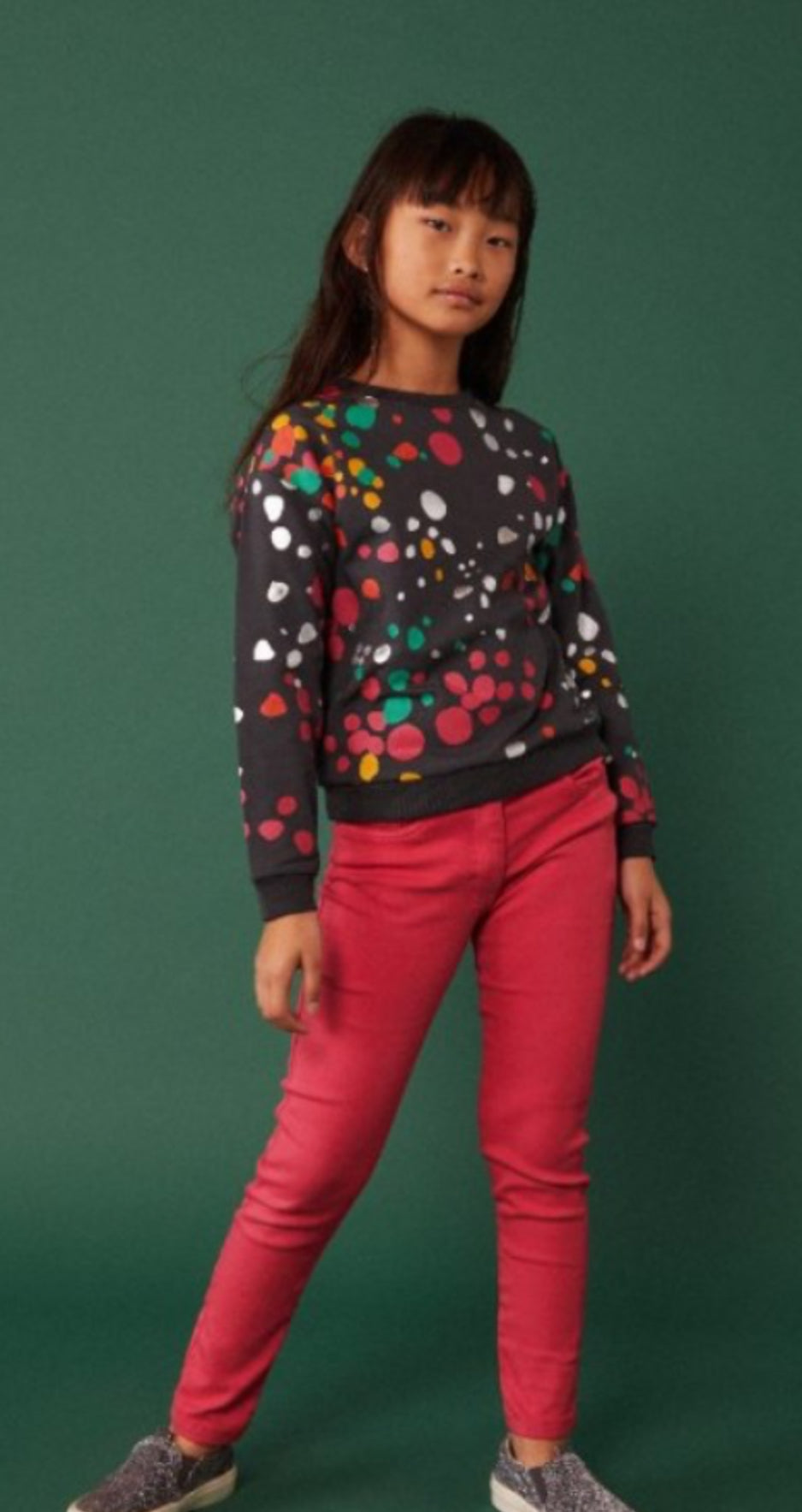 Pantalón fucsia sarga niña BOBOLI