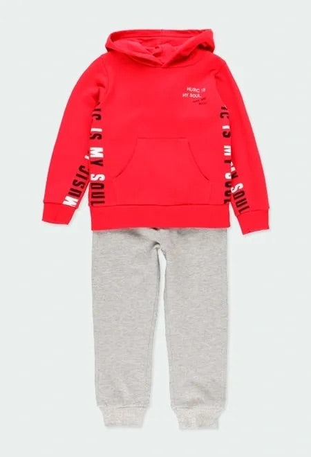Conjunto 2 piezas de sudadera y pantalón “MUSIC IS MY SOUL” BOBOLI