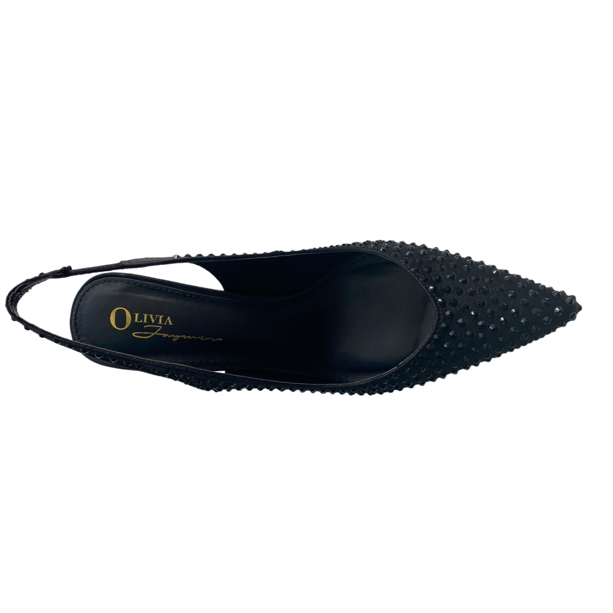 Zapatilla Cristal negro Olivia Jaymes