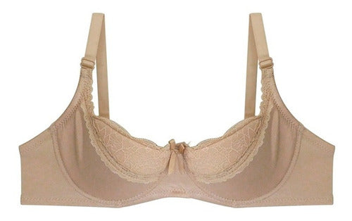 Brasier con encaje beige CARNIVAL.