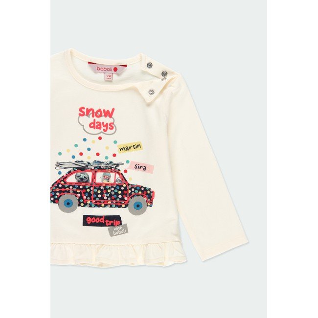 Conjunto 2 piezas camisa  “snow days” y leggings bebe y niña BOBOLI