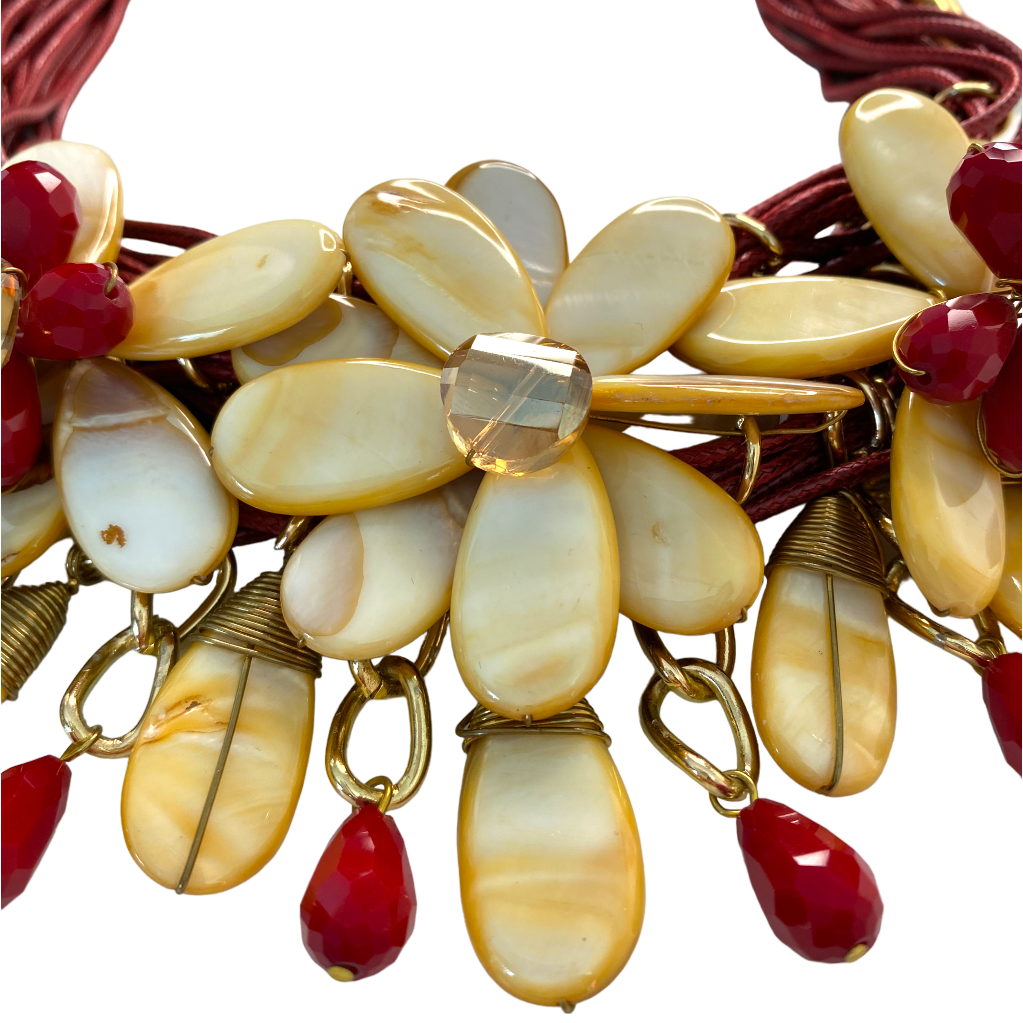 Collar Flores Piedra Natural