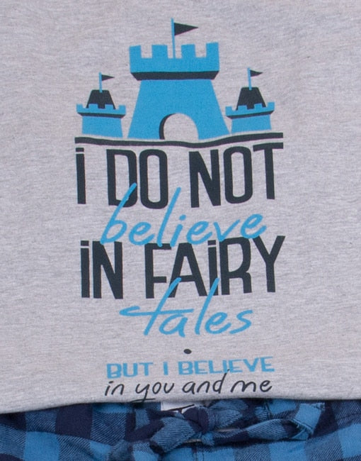 Pijama para dama manga larga “I DO NOT believe IN FAIRY tales”