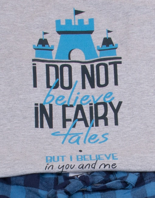 Pijama para dama manga larga “I DO NOT believe IN FAIRY tales” TWINS