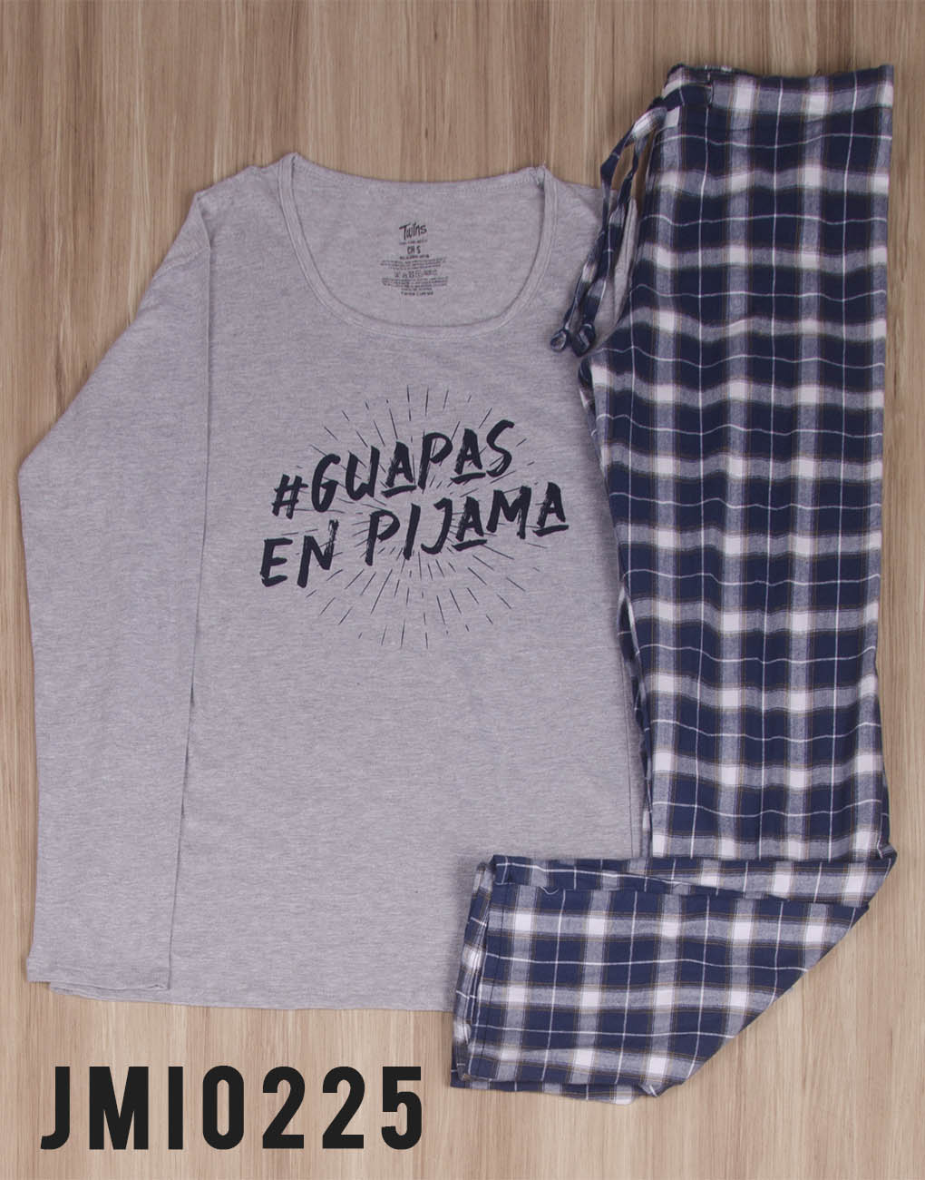 Pijama para dama manga larga “#GUAPAS EN PIJAMA ”