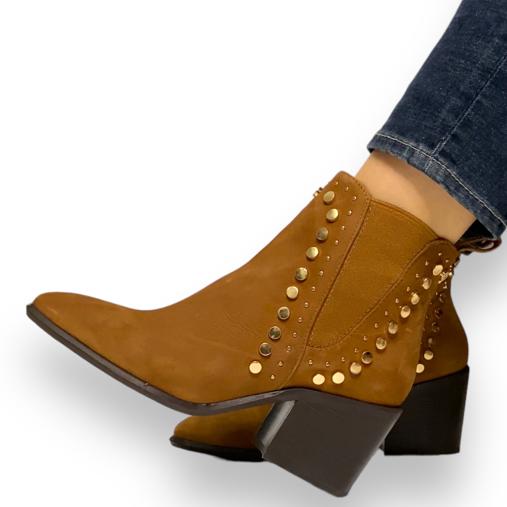 Bota miel estoperoles dorados Gillio