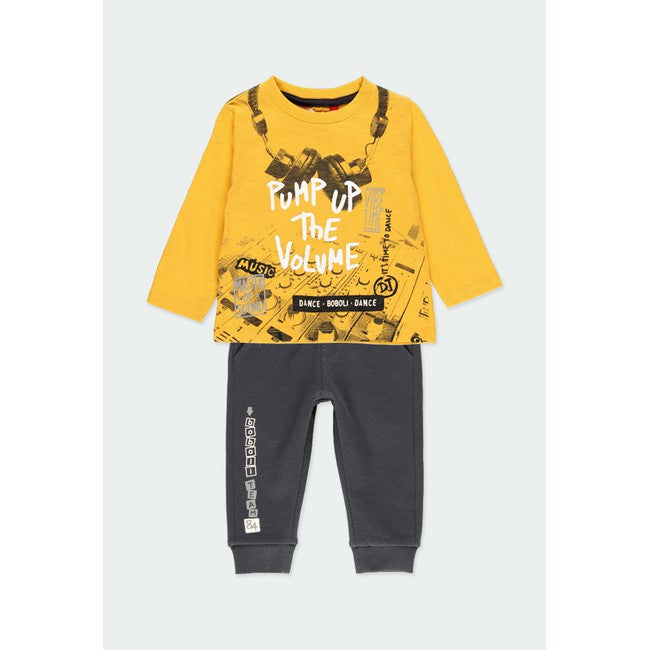 Conjunto 2 piezas camiseta “PUMP UP THE VOLUME” y pans niño BOBOLI