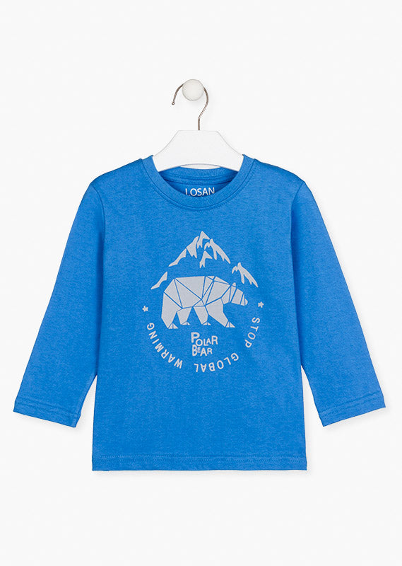 Playera “Polar Bear” Azul Niño Losan