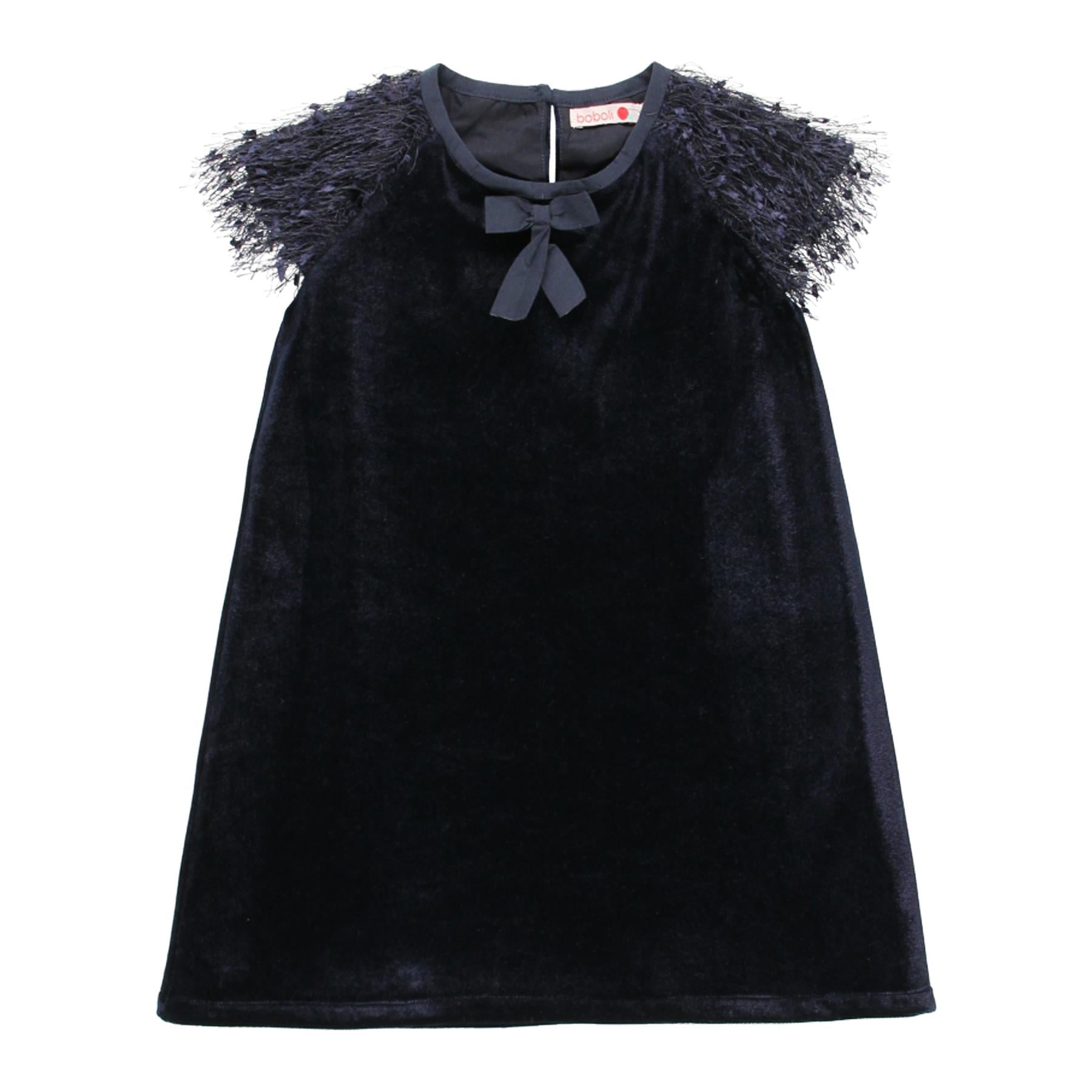 Vestido azul marino formal niña BOBOLI