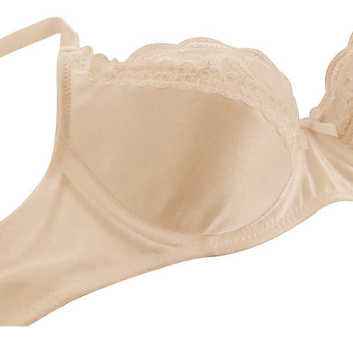 Brasier con encaje beige CARNIVAL.