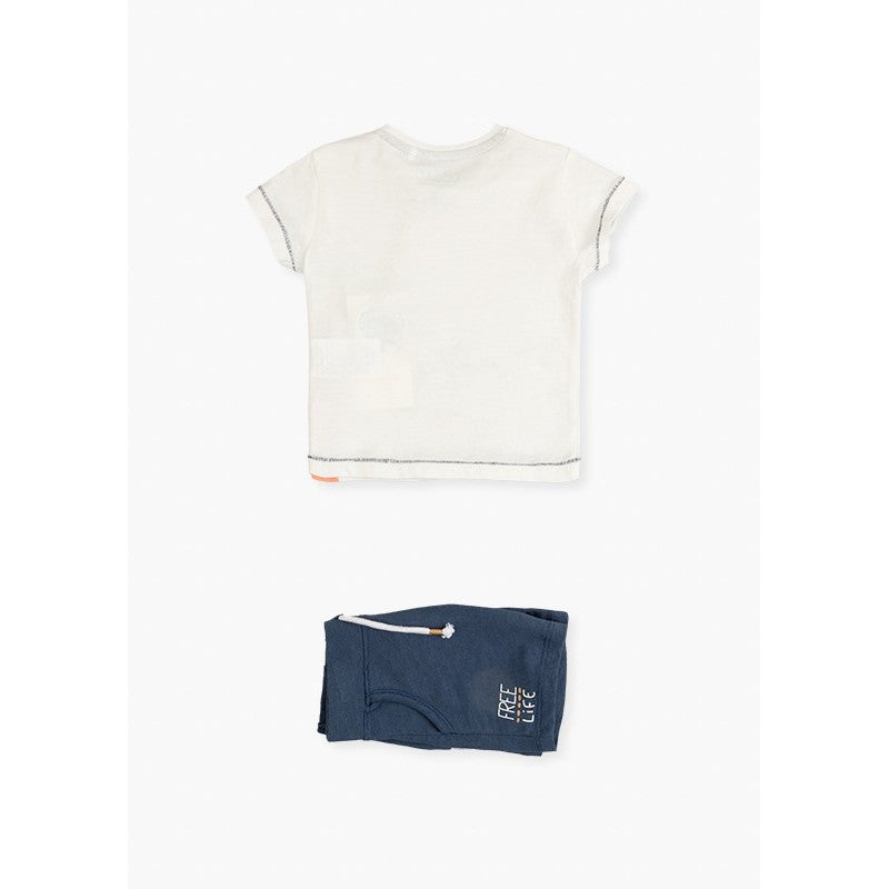 Conjunto de camiseta manga corta y bermuda para bebé niño  Losan