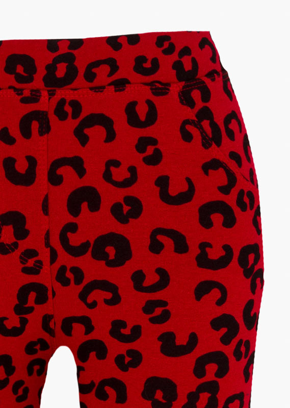 Leggins Niña Manchas Color Rojo Losan