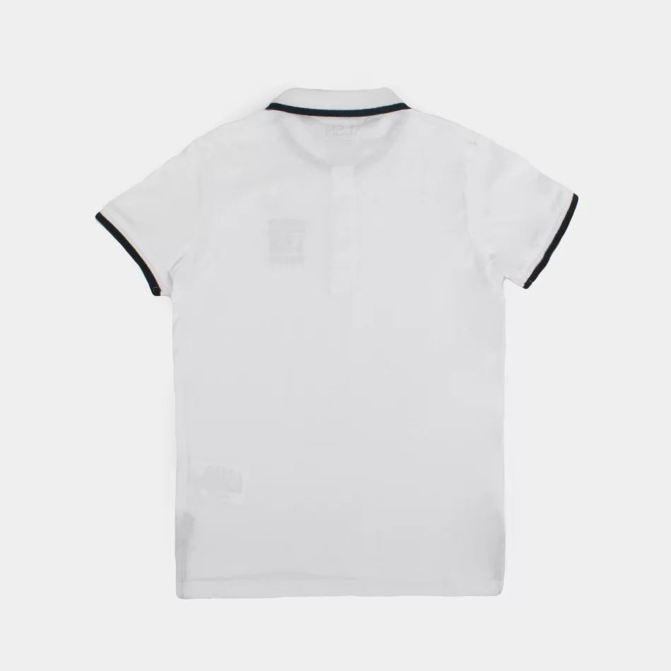 Playera tipo polo blanco para niño Losan