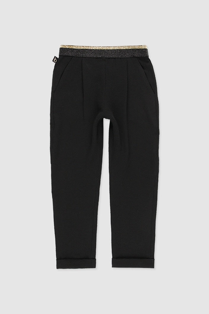 Pantalón de fantasía negro resorte glitter dorado BOBOLI