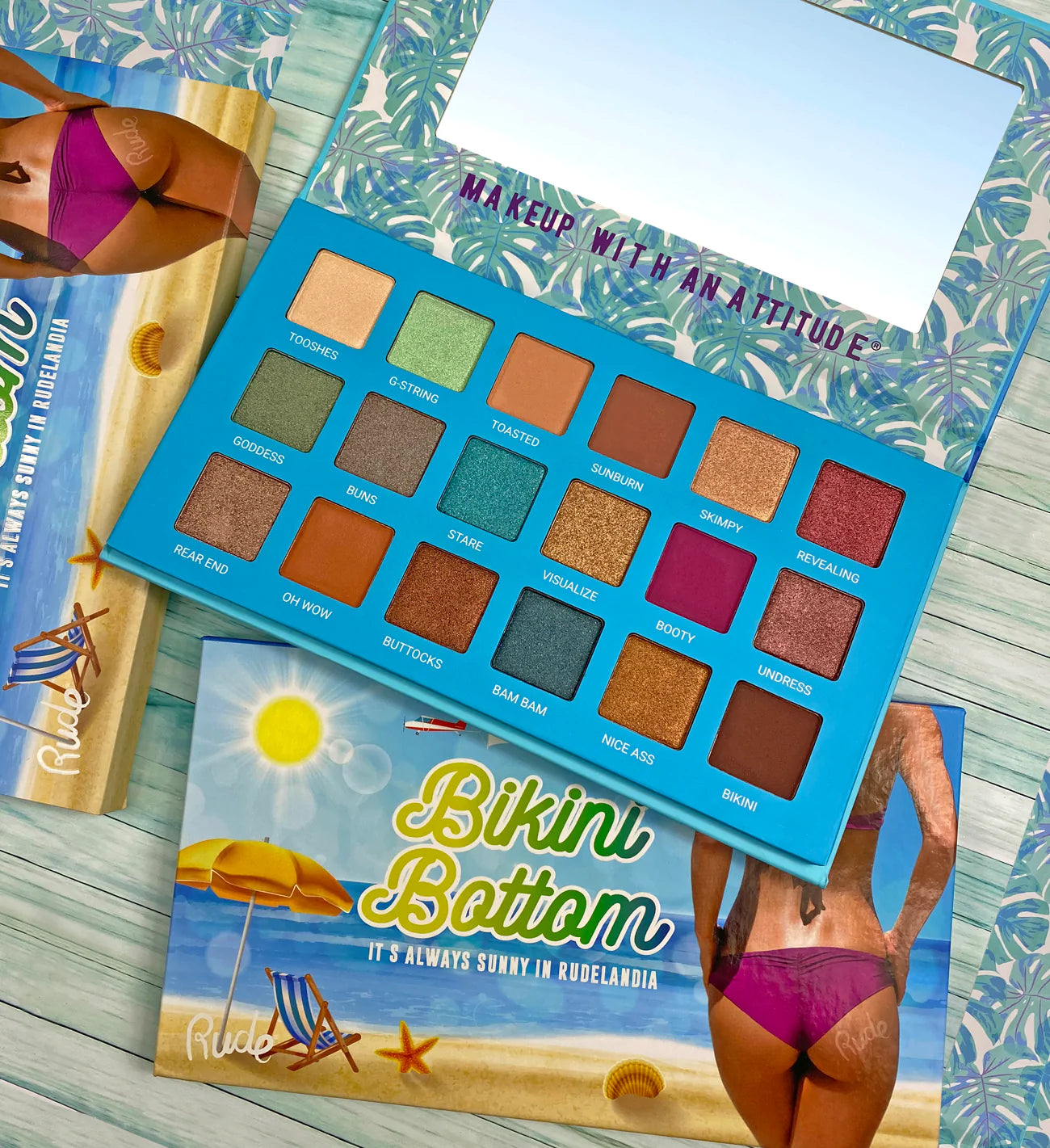 Paleta De Sombras Bikini Bottom Rude Cosmetics