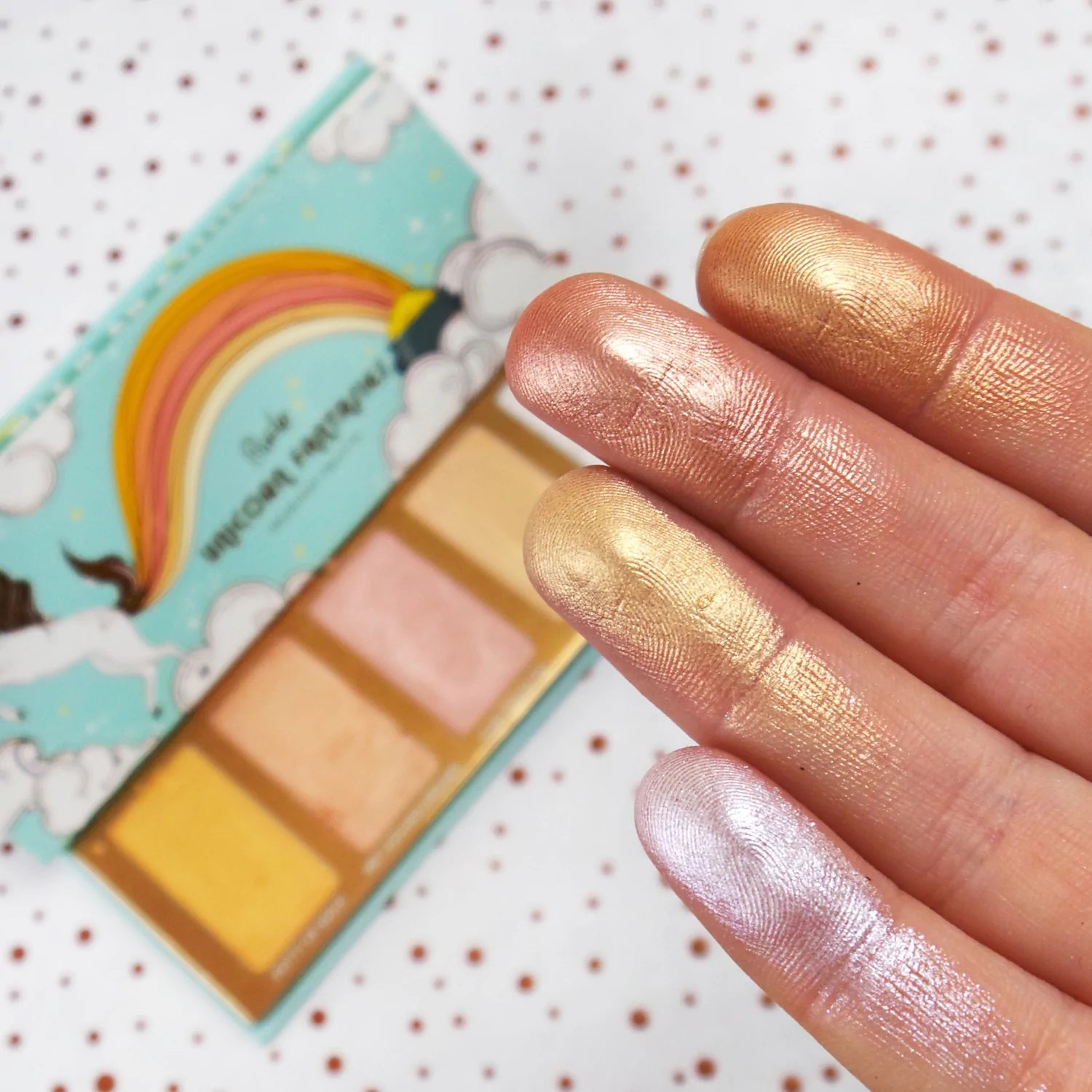 Paleta De Sombras Unicorn Fantasies - Highlight Rude Cosmetics