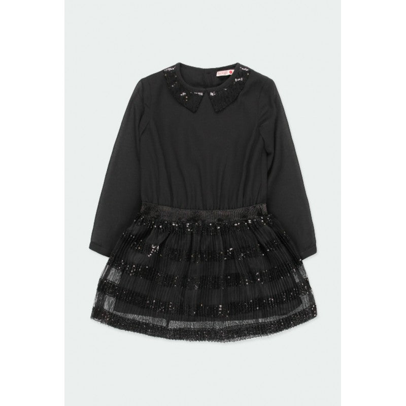 Vestido gasa con lentejuelas niña BOBOLI
